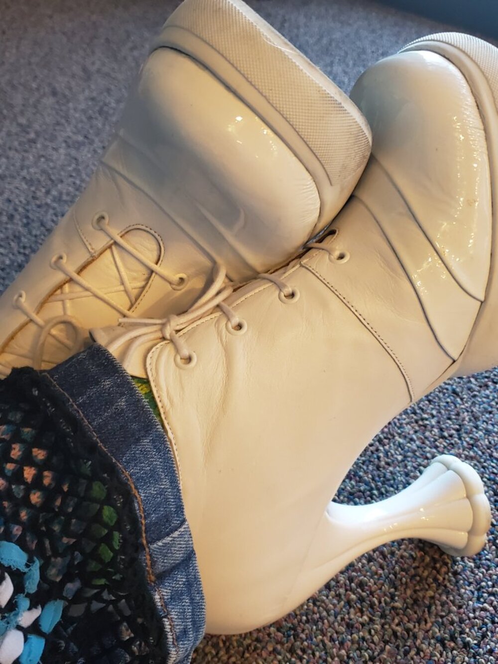 Fluevog Luxury Freeze Sova Sundae White Size 10 - Picture 5 of 11